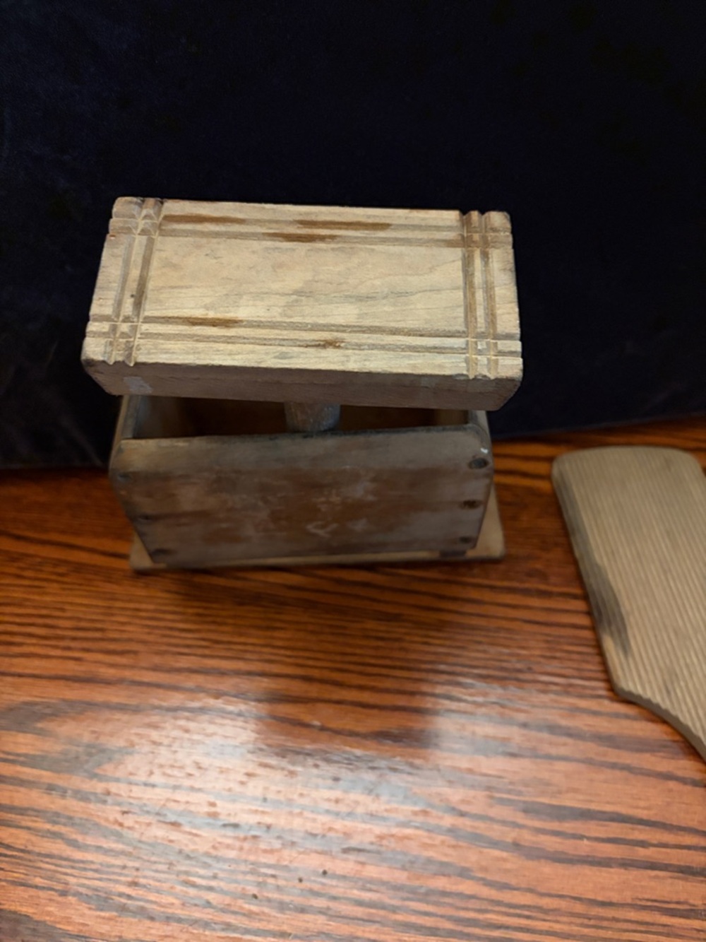 Antique Wood Butter Press & Paddle - Picture 11 of 14